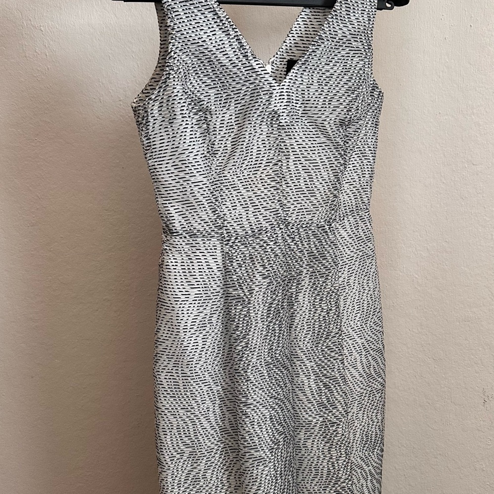 Banana Republic Monochrome Textured Midi Dress
